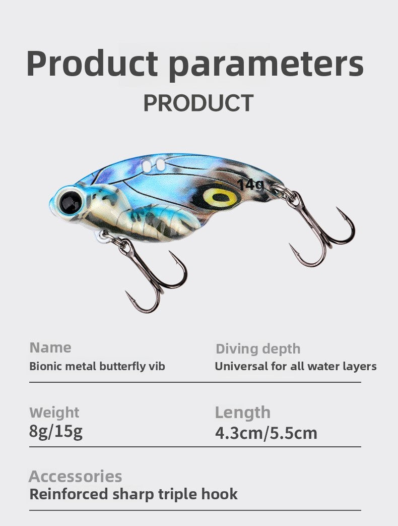 ReelUp bionic butterfly VIB jigging lures 10pcs