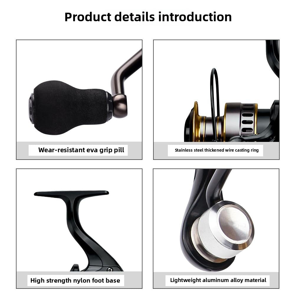 Long-distance casting lure metal spinning reel
