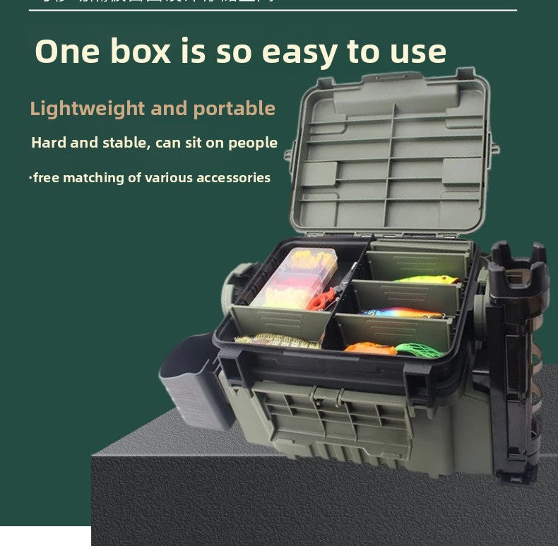 ReelUp heavy-duty double-layer fishing tackle box