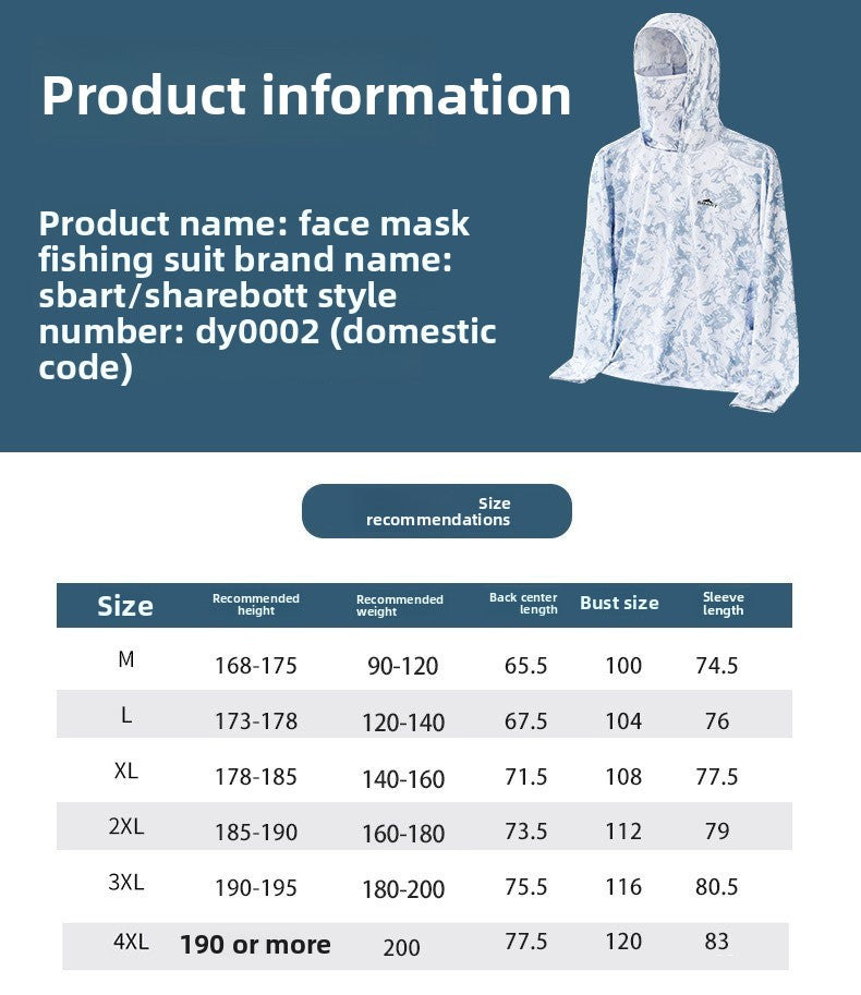 ReelUp 6-in-1 UV fishing hoodie with face mask and hood