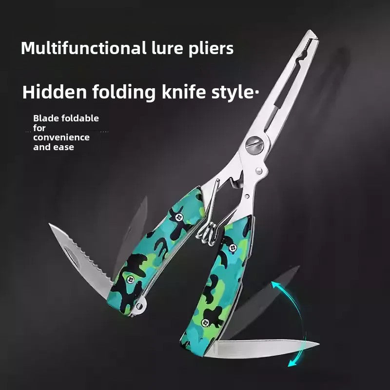 Electroplated Rainbow Multi-Functional Lure Pliers – Stainless Steel Fishing Pliers
