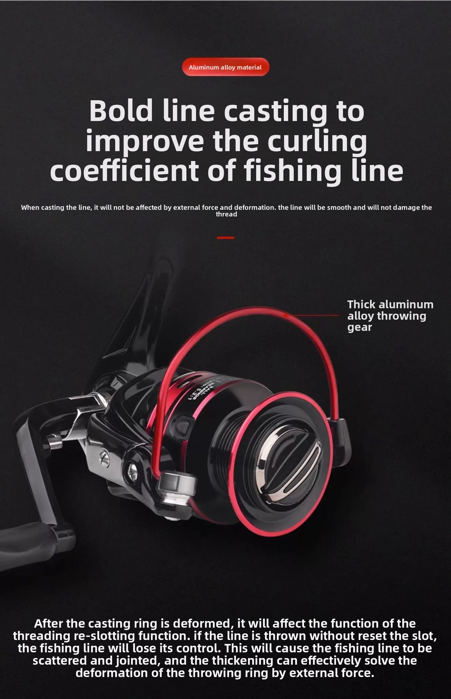 Close-up of smooth drag system on ProSpin reel by ReelUp