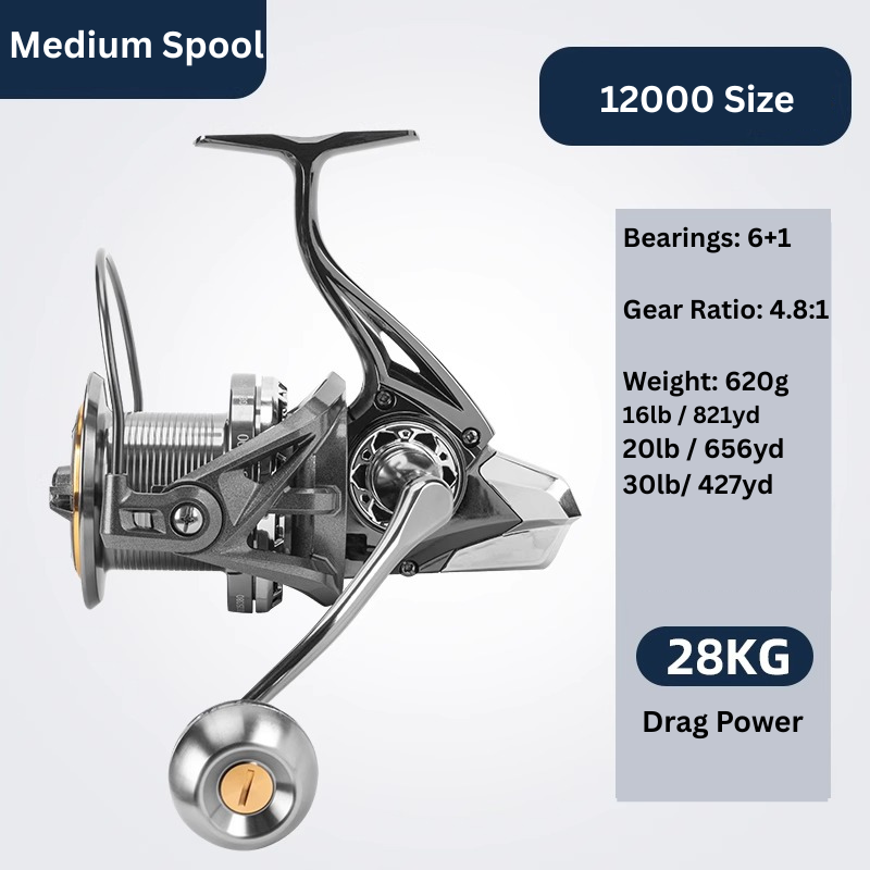 CNC all-metal saltwater fishing reel by ReelUp Fishing