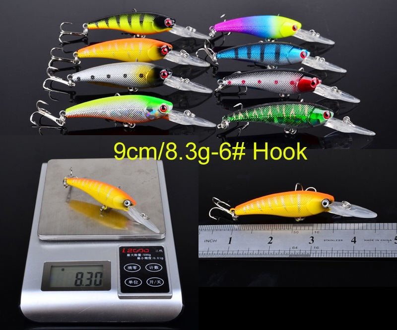 ReelUp minnow lure set for bass and trout fishing