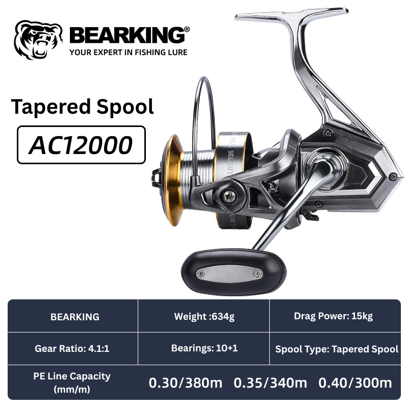 BEARKING big game spinning reel by ReelUp – CNC handle, saltwater-ready