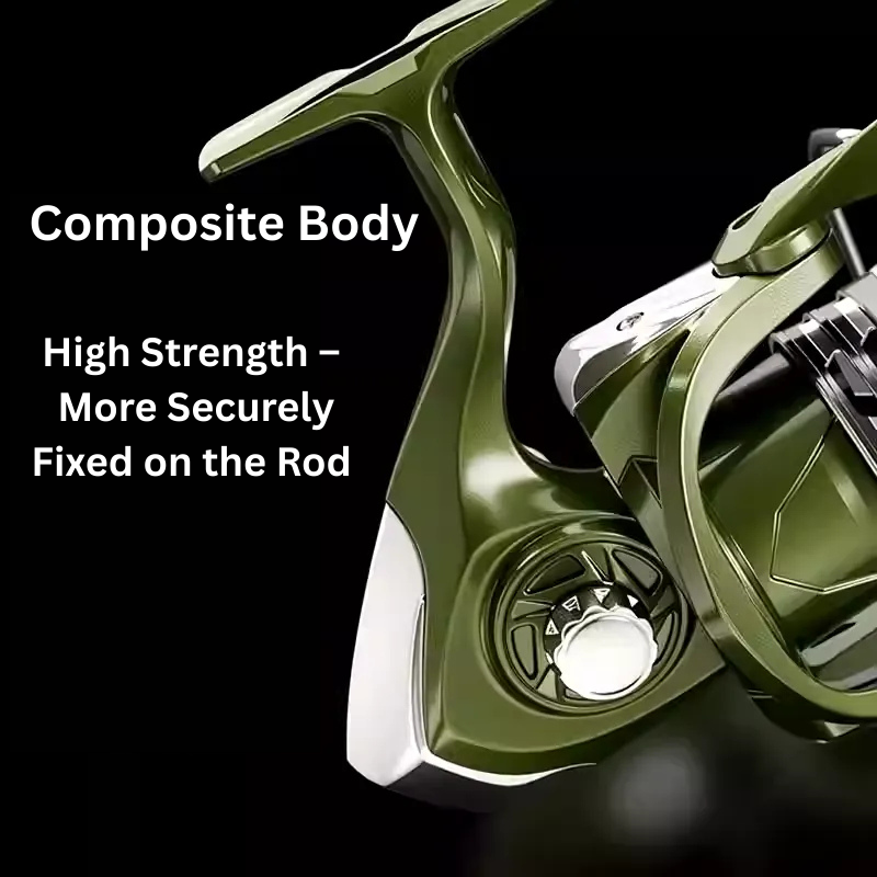 ReelUp LT Spinning Reel Close-Up of CNC Machined Metal Spool