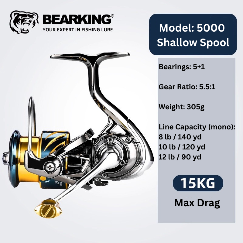 BEARKING Aries II lightweight saltwater spinning reel by ReelUp Fishing