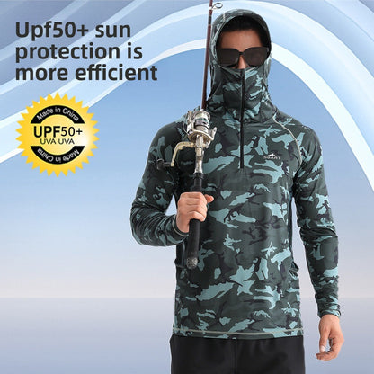 ReelUp 6-in-1 UV fishing hoodie with face mask and hood  