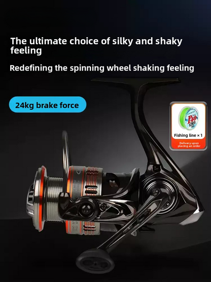 ReelUp aluminum magnesium spinning reel on rod