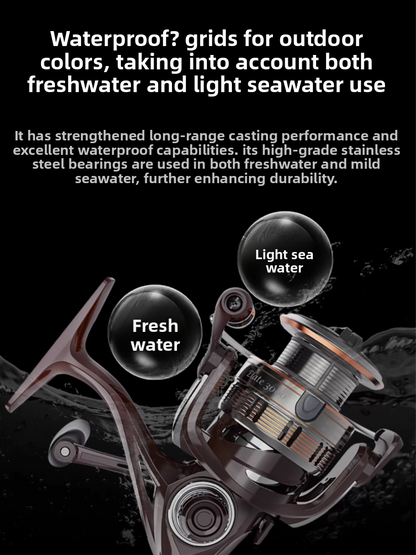 ReelUp aluminum magnesium spinning reel on rod