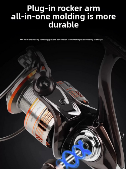 ReelUp aluminum magnesium spinning reel on rod