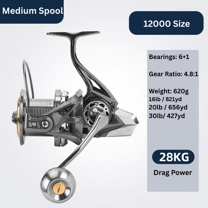 CNC all-metal saltwater fishing reel by ReelUp Fishing