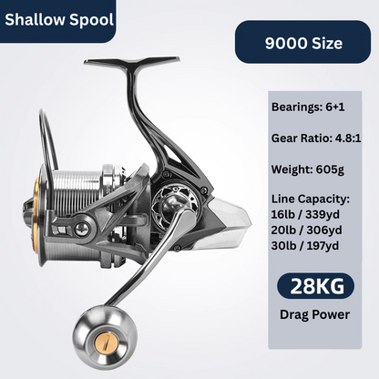 CNC all-metal saltwater fishing reel by ReelUp Fishing