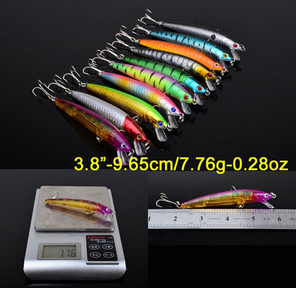 ReelUp realistic minnow lure kit for versatile freshwater fishing