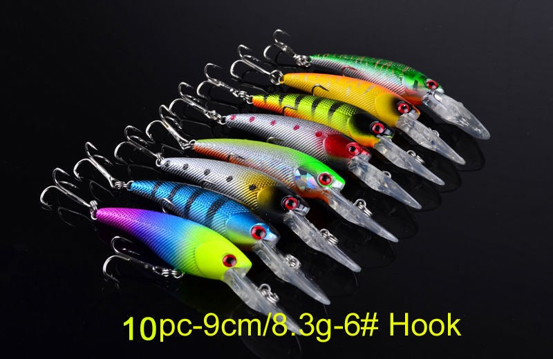 ReelUp minnow lure set for bass and trout fishing