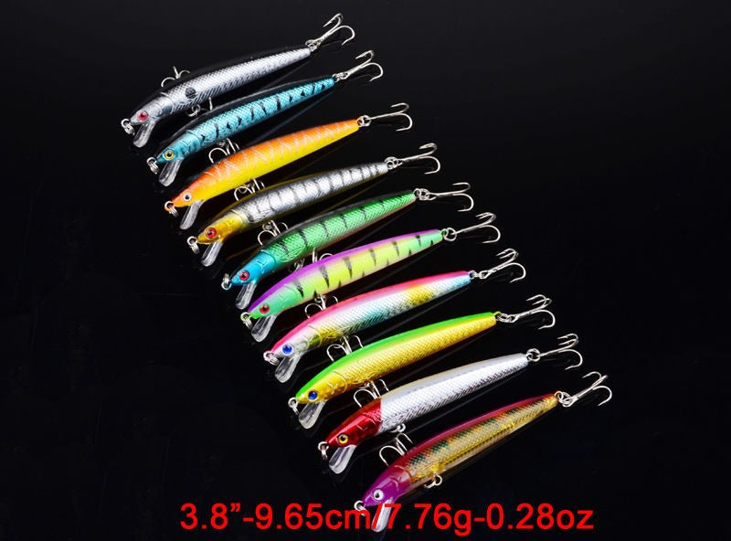 ReelUp minnow lure set for bass and trout fishing