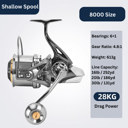 CNC all-metal saltwater fishing reel by ReelUp Fishing