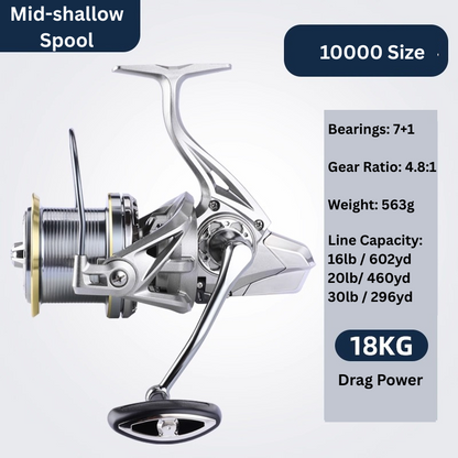 CNC all-metal saltwater fishing reel by ReelUp Fishing