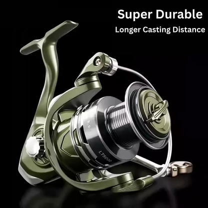 ReelUp LT Spinning Reel Close-Up of CNC Machined Metal Spool