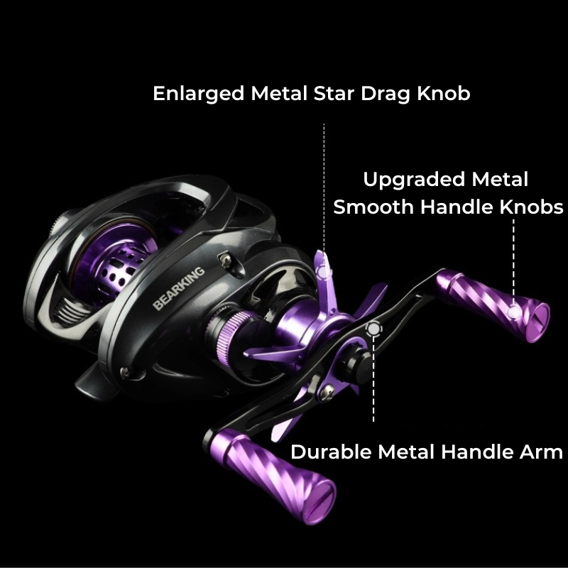 BEARKING YURI-DC Baitcasting Reel | ReelUp Fishing – Carbon Frame, Digital Control, G1 Aluminum Gear