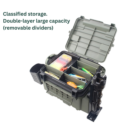 ReelUp heavy-duty double-layer fishing tackle box