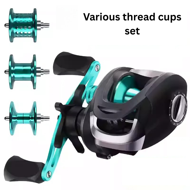 Full Metal Baitcasting Reel for Lure Fishing + Universal Spool for All Fish Species