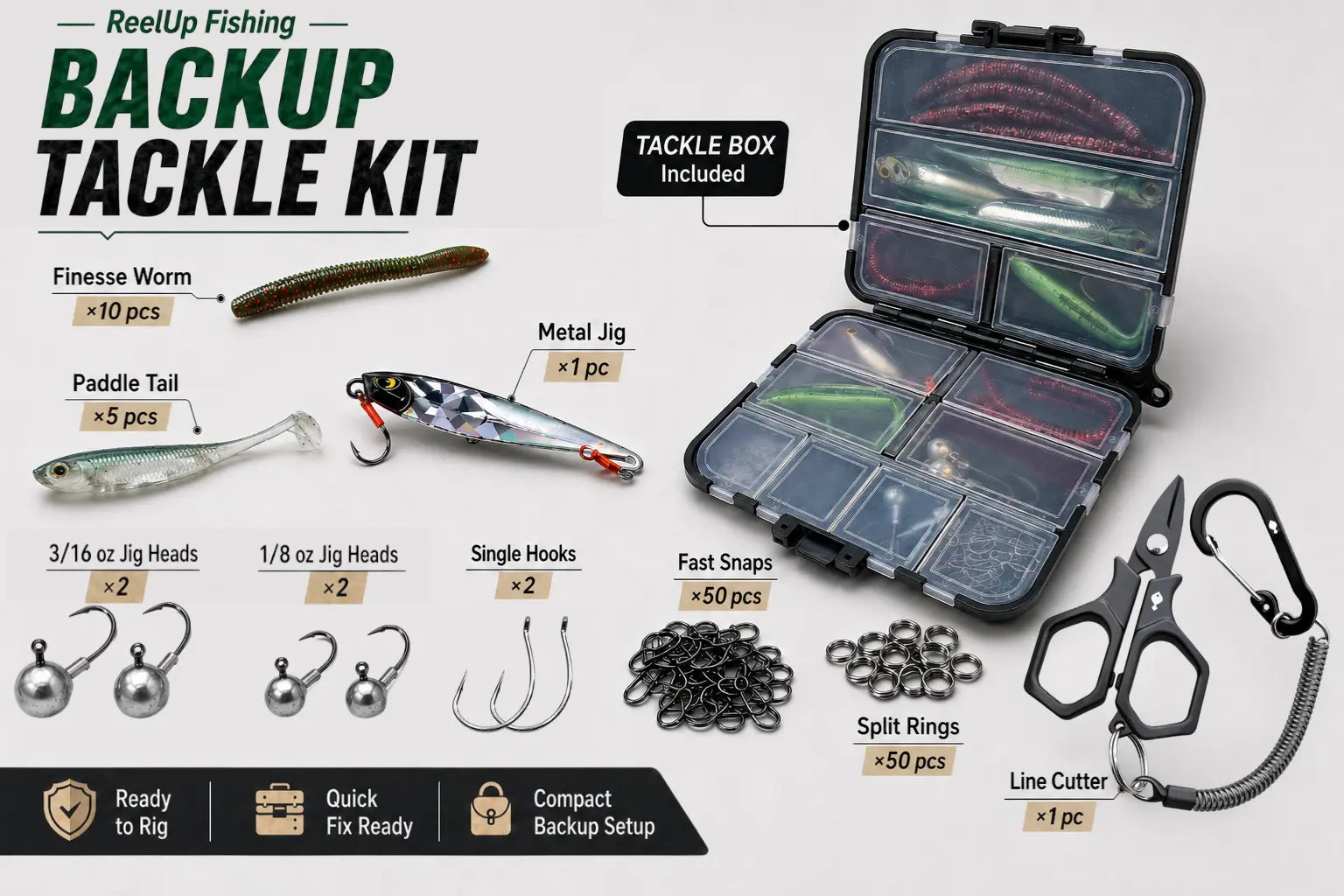 bass tackle box basics THKFISH Fishing Lures Kit, Fishing Gear Kit for Freshwater Saltwater with Tackle Included Topwater Baits, Spinner bait, Frog, Hooks/Weights Accessories Gift for Adults : Sports & Outdoors 6 curated items from top brands around the world Backup Tackle Kit for Bass