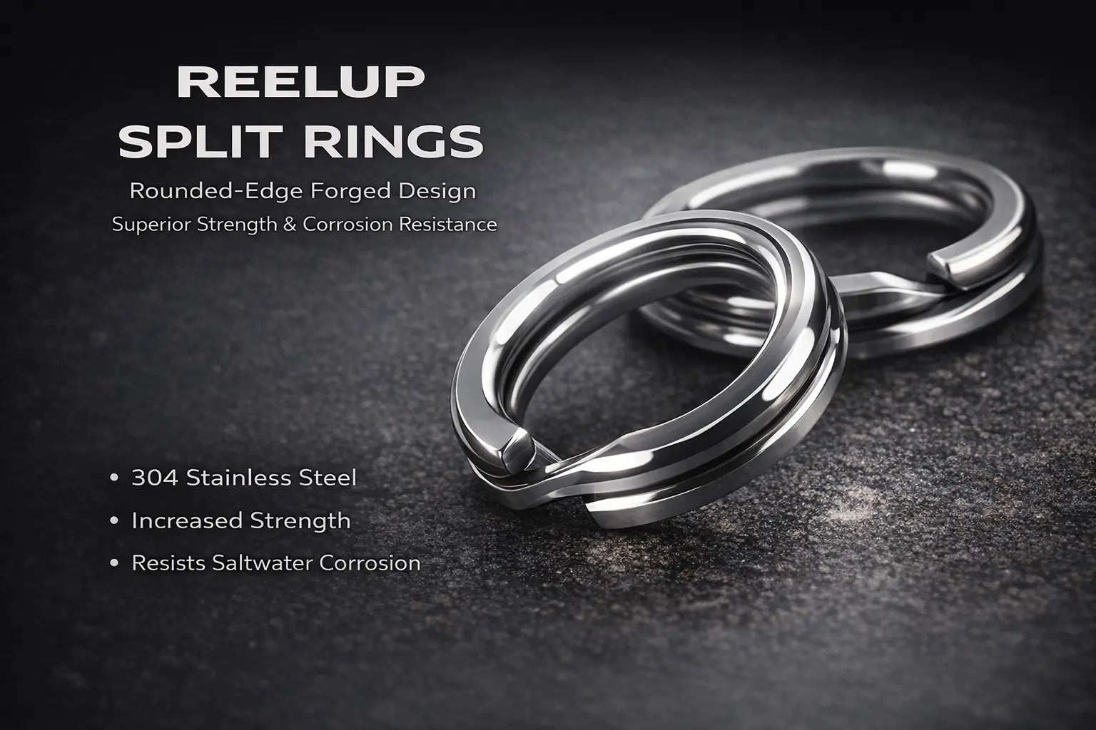 ReelUp Fishing split rings for keeping hooks and lures connected in the Backup Tackle Kit